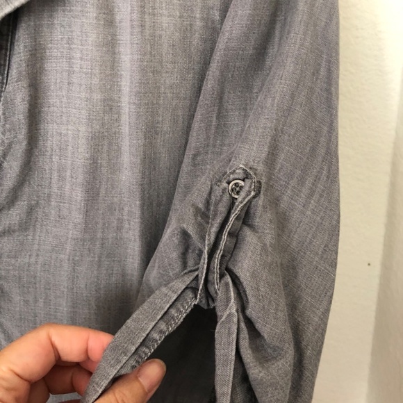 Grey pocketed tincel dress with 1 quarter sleeves - Picture 6 of 7